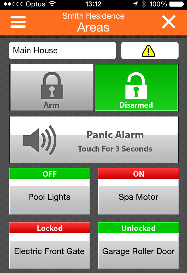 Prime Access & Alarm example 2